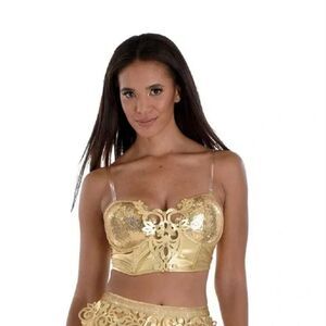 NIB Women’s GILDED GLAM CORSET Halloween costume Adult L/XL